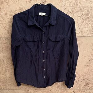 Lucky Brand Midnight Blue Cotton and Silk Shirt